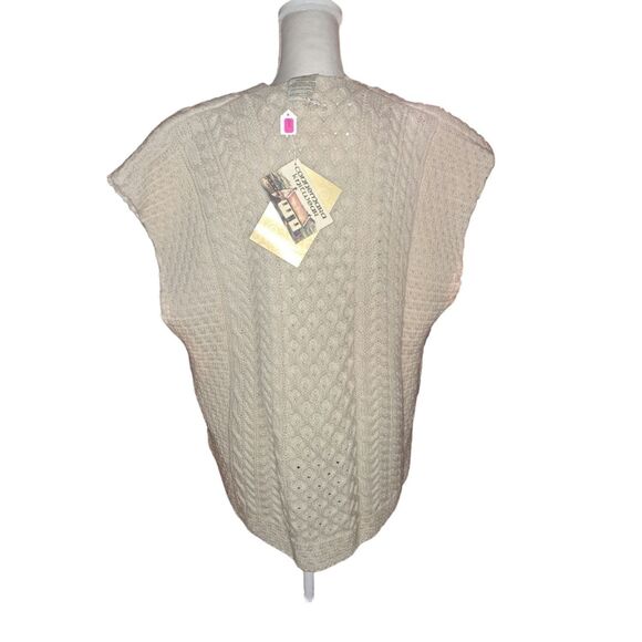 SALE!!! NWT Connemara Knitwear XL Made in Ireland Wool Cable Knit Cardigan - Picture 2 of 10
